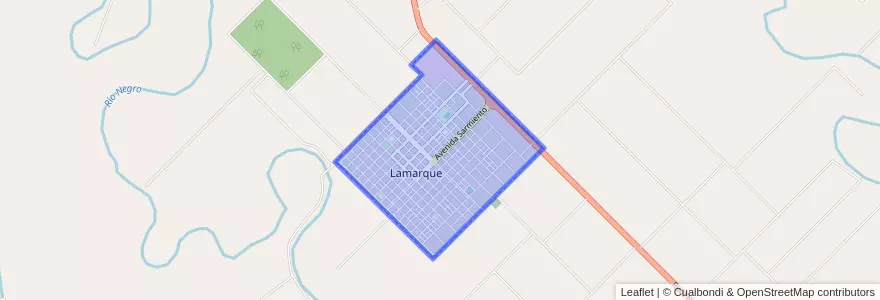 Mapa de ubicacion de Lamarque.