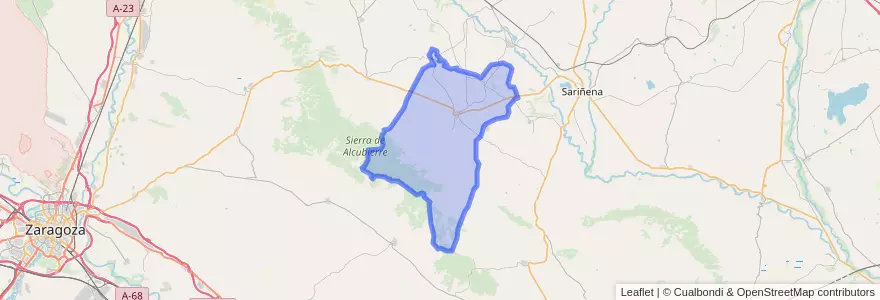 Mapa de ubicacion de Lanaja.