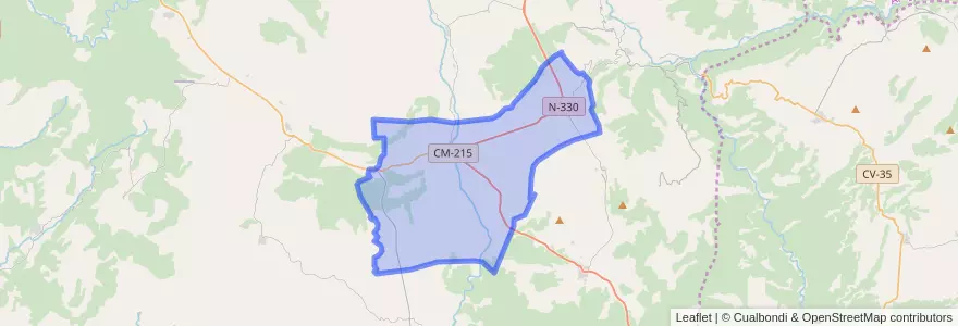 Mapa de ubicacion de Landete.