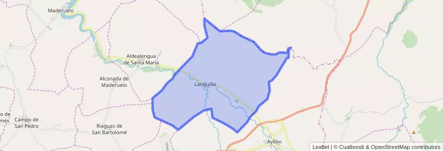 Mapa de ubicacion de Languilla.