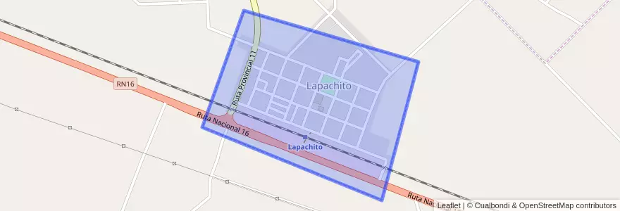 Mapa de ubicacion de Lapachito.