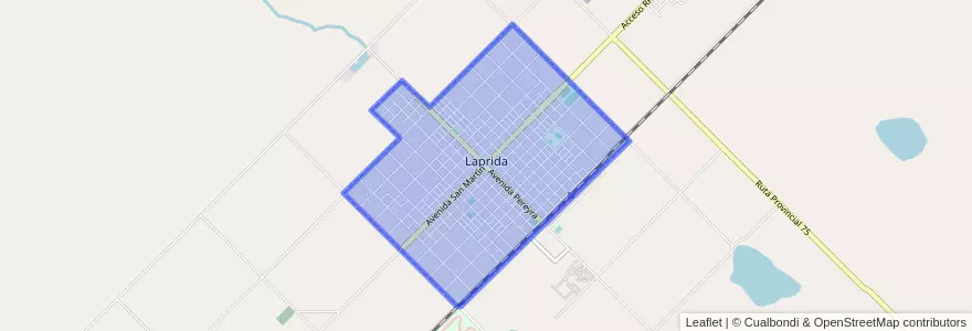 Mapa de ubicacion de Laprida.