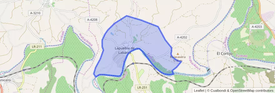 Mapa de ubicacion de Lapuebla de Labarca.