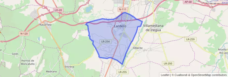 Mapa de ubicacion de Lardero.