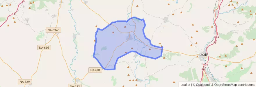 Mapa de ubicacion de Larraga.