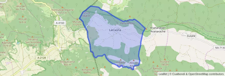Mapa de ubicacion de Larraona.