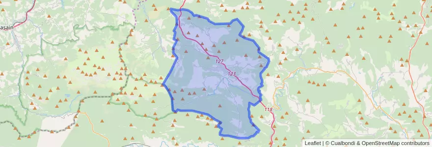 Mapa de ubicacion de Larraun.