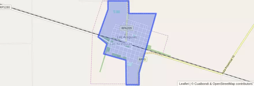 Mapa de ubicacion de Las Acequias.