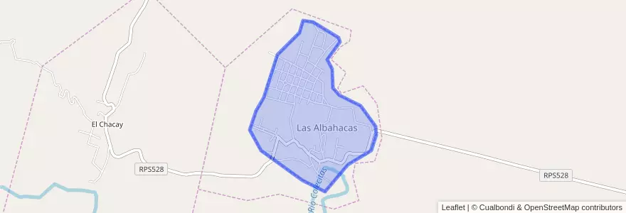 Mapa de ubicacion de Las Albahacas.