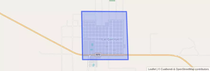 Mapa de ubicacion de Las Garcitas.