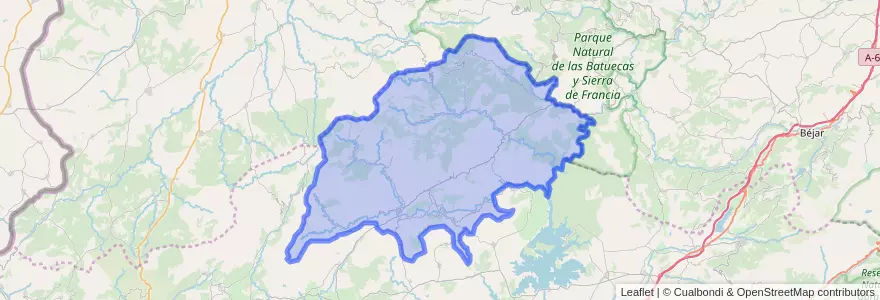 Mapa de ubicacion de Las Hurdes.