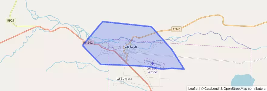 Mapa de ubicacion de Las Lajas.