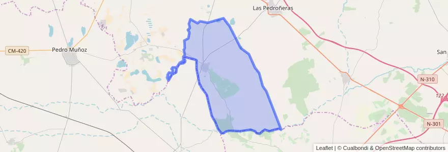 Mapa de ubicacion de Las Mesas.