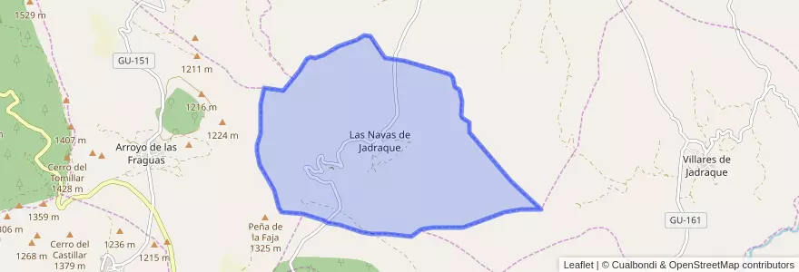 Mapa de ubicacion de Las Navas de Jadraque.