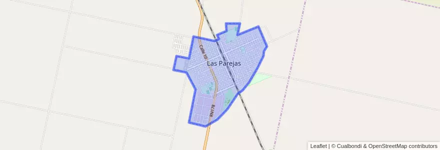 Mapa de ubicacion de Las Parejas.