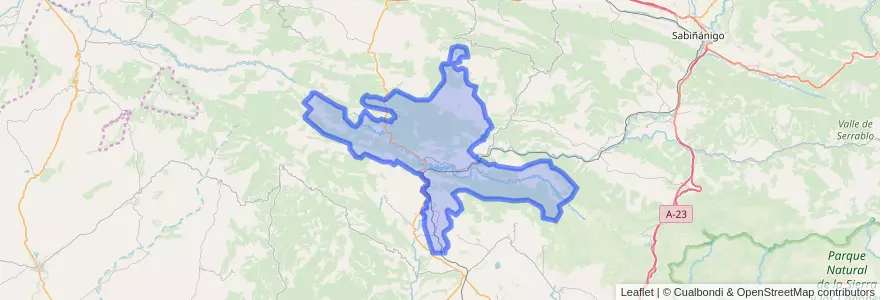 Mapa de ubicacion de Las Peñas de Riglos.