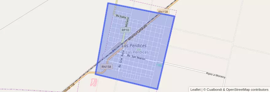 Mapa de ubicacion de Las Perdices.