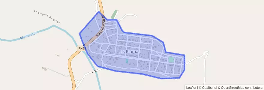 Mapa de ubicacion de Las Plumas.