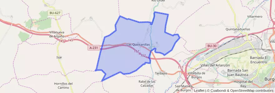 Mapa de ubicacion de Las Quintanillas.