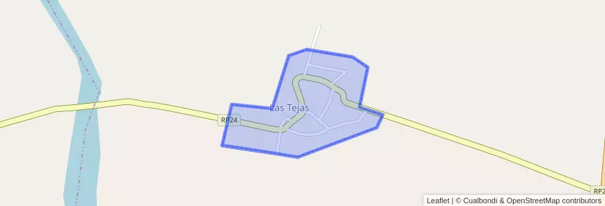 Mapa de ubicacion de Las Tejas.