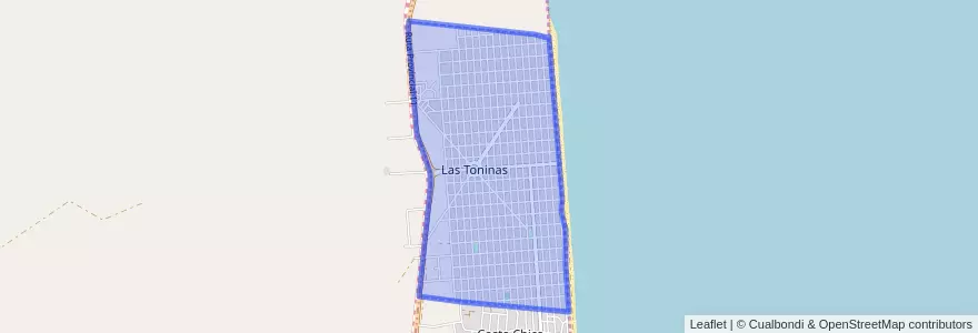 Mapa de ubicacion de Las Toninas.