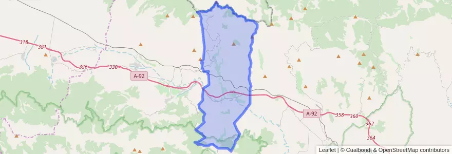 Mapa de ubicacion de Las Tres Villas.
