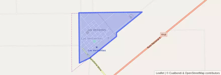 Mapa de ubicacion de Las Vertientes.