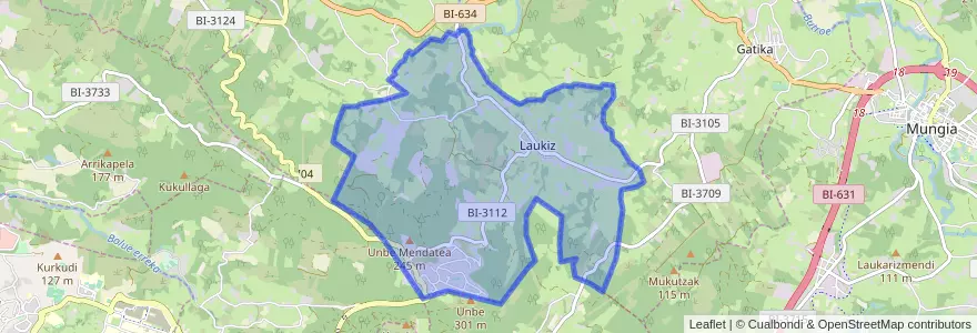 Mapa de ubicacion de Laukiz.