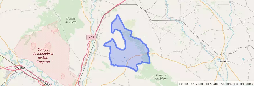Mapa de ubicacion de Leciñena.