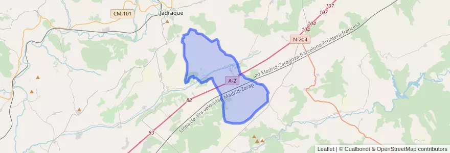 Mapa de ubicacion de Ledanca.