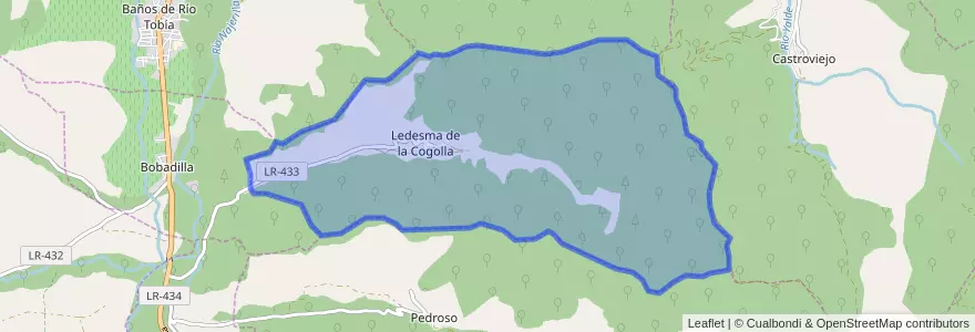 Mapa de ubicacion de Ledesma de la Cogolla.