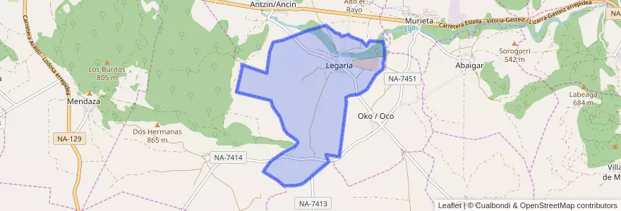 Mapa de ubicacion de Legaria.