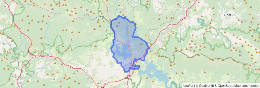 Mapa de ubicacion de Legutio.