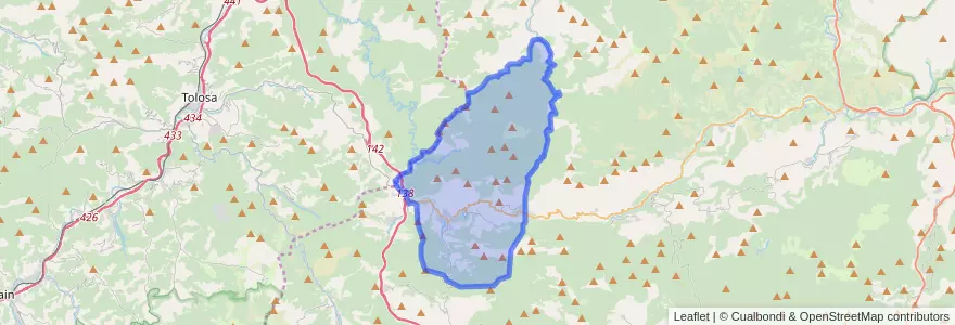 Mapa de ubicacion de Leitza.