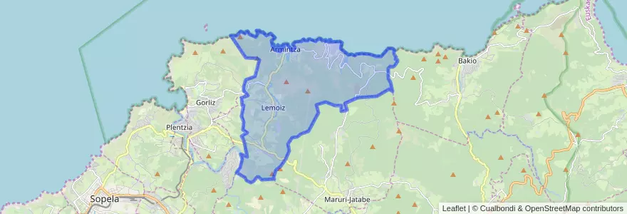 Mapa de ubicacion de Lemoiz.