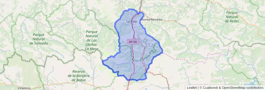 Mapa de ubicacion de Lena.