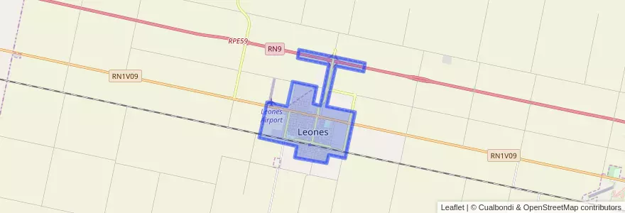 Mapa de ubicacion de Leones.