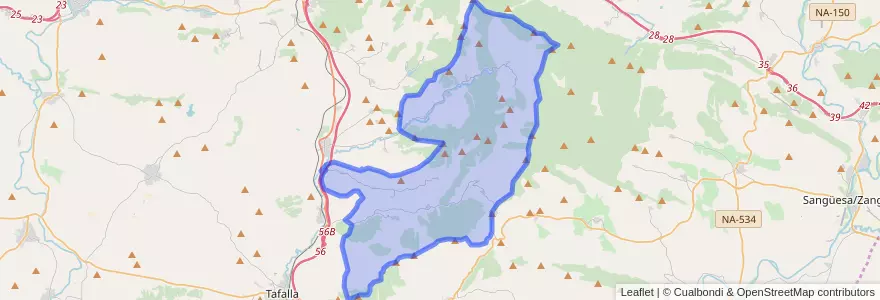 Mapa de ubicacion de Leoz.