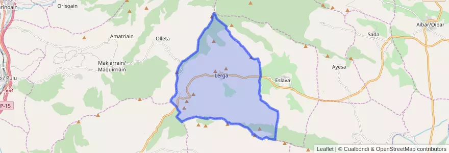 Mapa de ubicacion de Lerga.