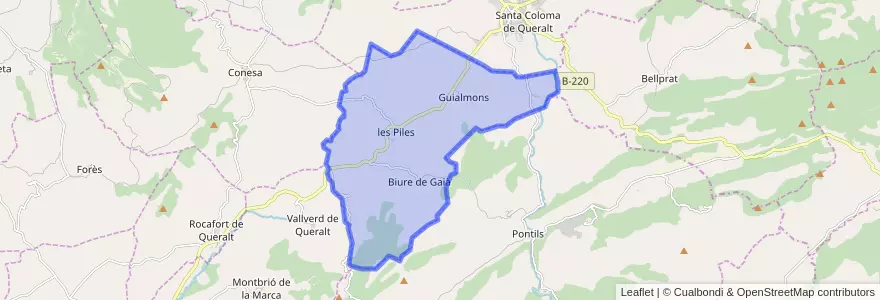 Mapa de ubicacion de les Piles.