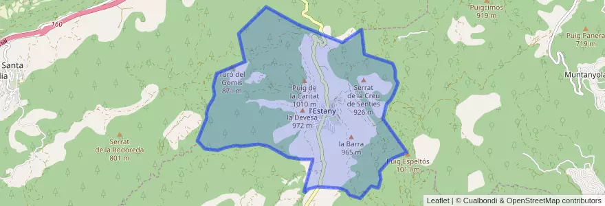 Mapa de ubicacion de l'Estany.