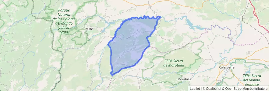 Mapa de ubicacion de Letur.
