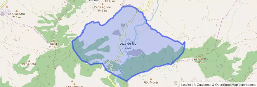 Mapa de ubicacion de Leza de Río Leza.