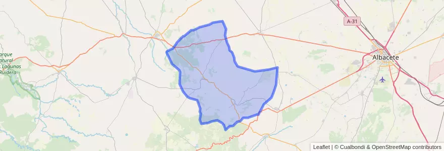 Mapa de ubicacion de Lezuza.