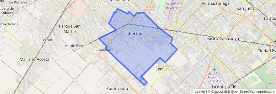Mapa de ubicacion de Libertad.