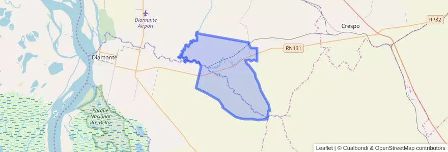 Mapa de ubicacion de Libertador San Martín.