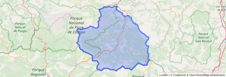 Mapa de ubicacion de Liébana.