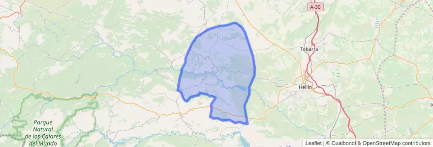 Mapa de ubicacion de Liétor.