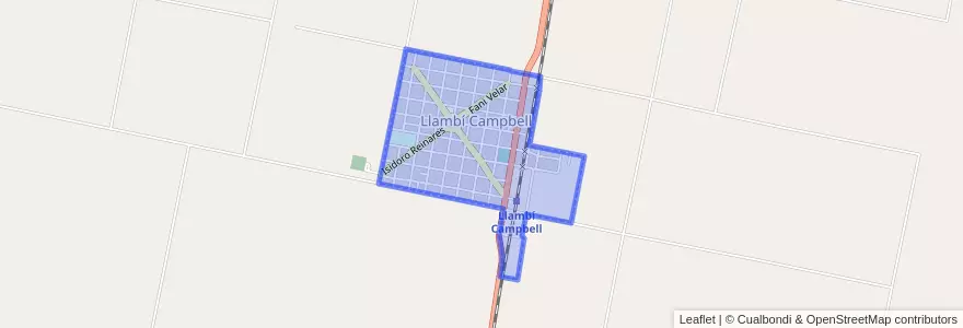 Mapa de ubicacion de Llambí Campbell.