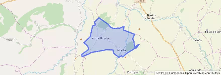 Mapa de ubicacion de Llano de Bureba.